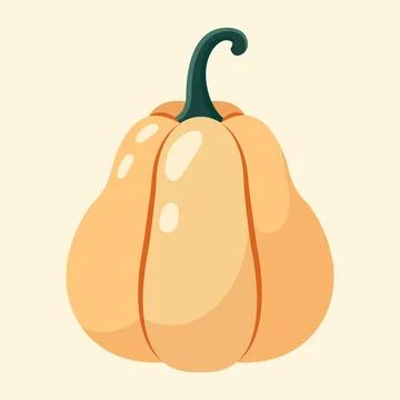 Ripe pumpkin. Vector illustration in flat style イラスト素材