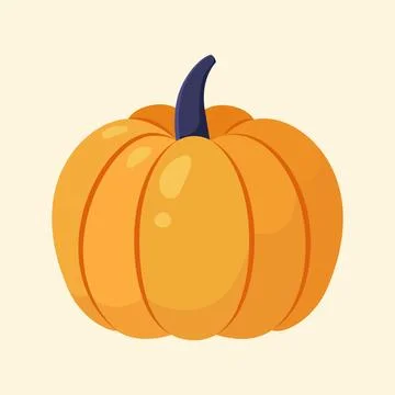Ripe pumpkin. Vector illustration in flat style Stock Illustration