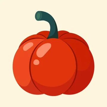Ripe pumpkin. Vector illustration in flat style Stock Illustration