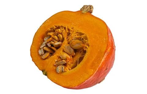 Ripe Pumpkin on white background. Stock Photos