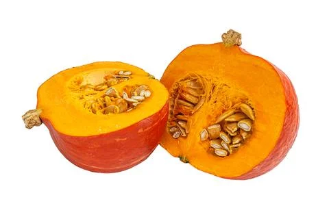 Ripe Pumpkin on white background. Foto stock