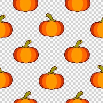 Ripe pumpkins, seamless pattern in flat style Illustrazione stock