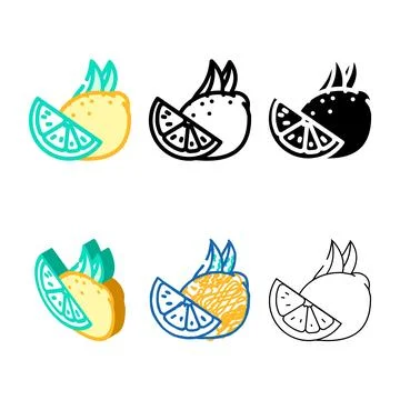 Ripe range lemon color icon vector Stock Illustration