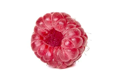 Ripe raspberry isolated on white background close-up 写真素材