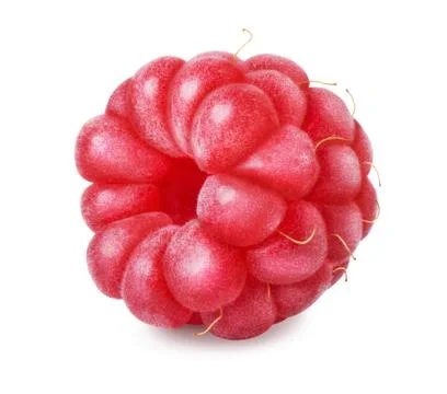 Ripe raspberry isolated on white Stock Photos