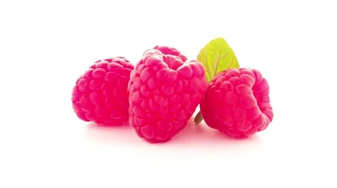 Ripe raspberry with leaf Stock Footage 57379234