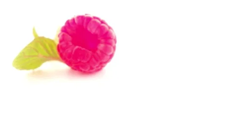 Ripe raspberry with leaf Stock Footage 57651860