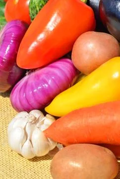 Ripe raw vegetables Stock Photos