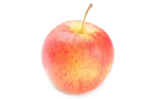 Ripe red apple isolated on white Stock Photos