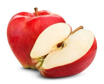 Ripe red apple Stock Photos