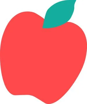 Ripe Red Apple Tree Fruit With Green Leaves Stock Illustration