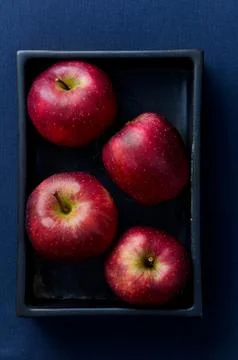 Ripe red apples Stock Photos