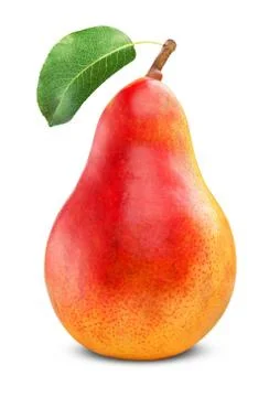 Ripe red pear Stock Photos