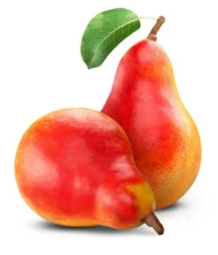 Ripe red pear Stock Photos