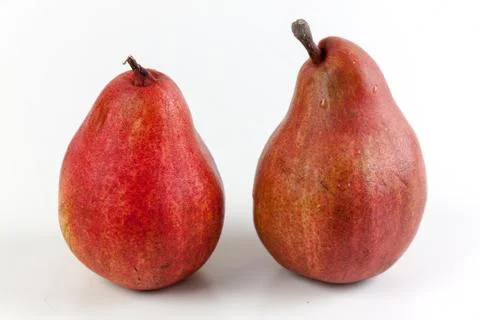 Ripe red pear Stock Photos