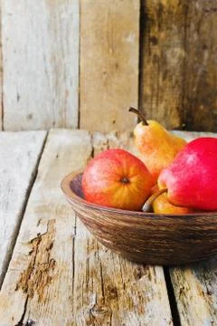 Ripe red pears Stock Photos