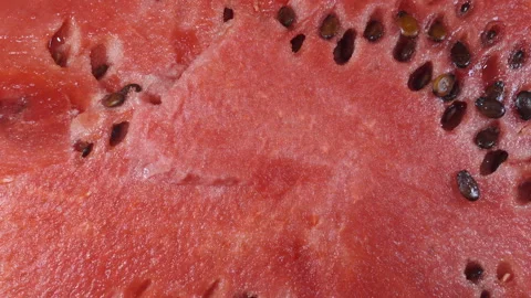 Ripe red pulp of watermelon Stock Footage 139801372