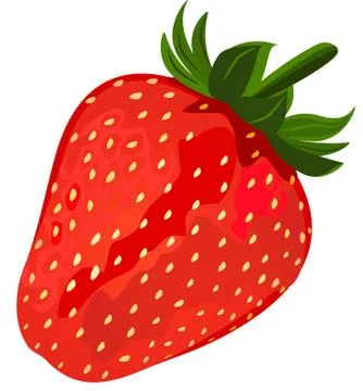 Ripe red strawberries. Stock Illustration