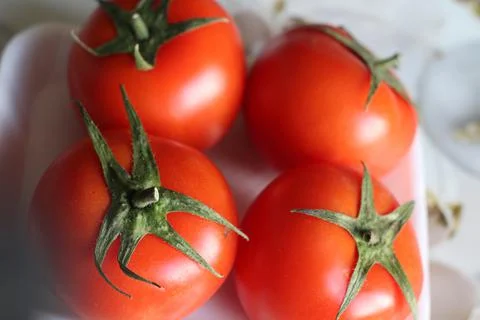 Ripe red tomatoes Stock Photos