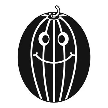 Ripe smiling melon icon simple Ilustración de archivo