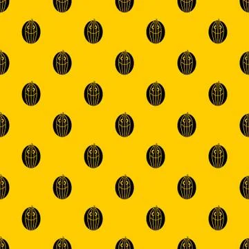 Ripe smiling melon pattern Stock Illustration