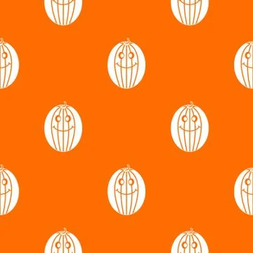 Ripe smiling melon pattern seamless イラスト素材