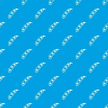 Ripe soybean pattern seamless blue Stock Illustration
