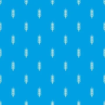 Ripe spike pattern seamless blue Stock Illustration