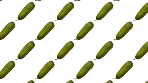 Ripe squash on a white background, harvest from the garden, background, pattern Stock Footage 341977136