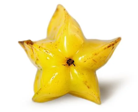 Ripe starfish back view isolated on white Stock Photos