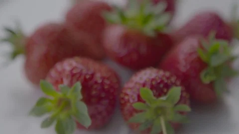 Ripe strawberries fruit Stock Footage 74076615