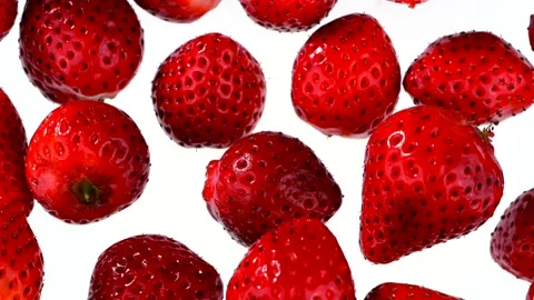 Ripe strawberries in slow motion. Stock Footage 175151600