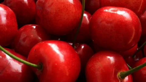 Ripe Sweet Cherry Ready For Use. Stock Footage 91178441