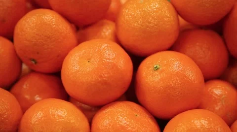 Ripe tangerines. Citrus fruits Video stock 59308456