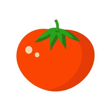 Ripe tomato on white background for use in clipart Stock Illustration