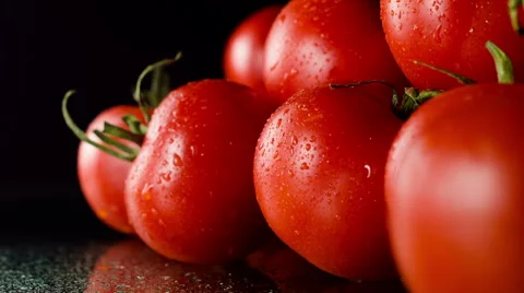 Ripe tomatoes closeup Stock Footage 52232391