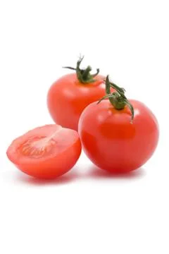 Ripe tomatoes isolated Stock Photos
