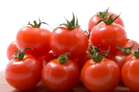 Ripe tomatoes isolated Stock Photos