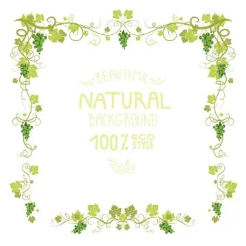 Ripe vineyard frame Stock Illustration