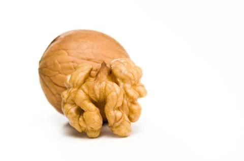 Ripe walnut. Foto stock