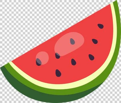 Ripe watermelon, flat illustration Illustrazione stock