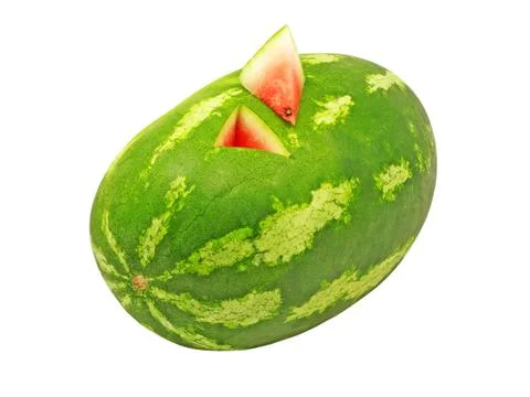 Ripe watermelon.isolated. Stock Photos