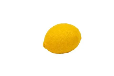 Ripe yellow lemon. Isolate on white background. Stock Photos