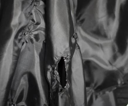 Riped black fabric Stock Photos