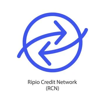 Ripio credit network cryptocurrency vector logo icon Stock Illustration