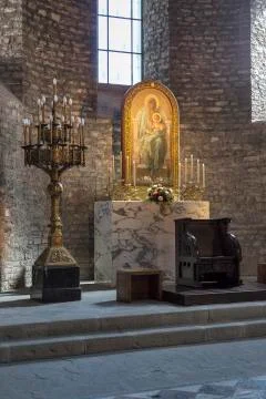 Ripoll monastery high altar 스톡 사진