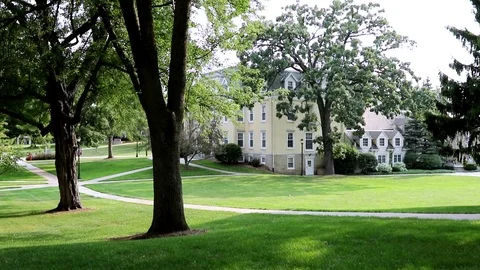 Ripon College Bartlett Hall Side Tilt Down 動画素材 79245376