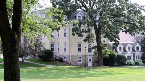 Ripon College Bartlett Hall Side MCU 動画素材 79246267