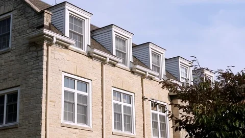 Ripon College BartlettHall Backside Row of Windows 動画素材 79245700