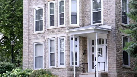 Ripon College Eas tHall CU Video stock 79243725